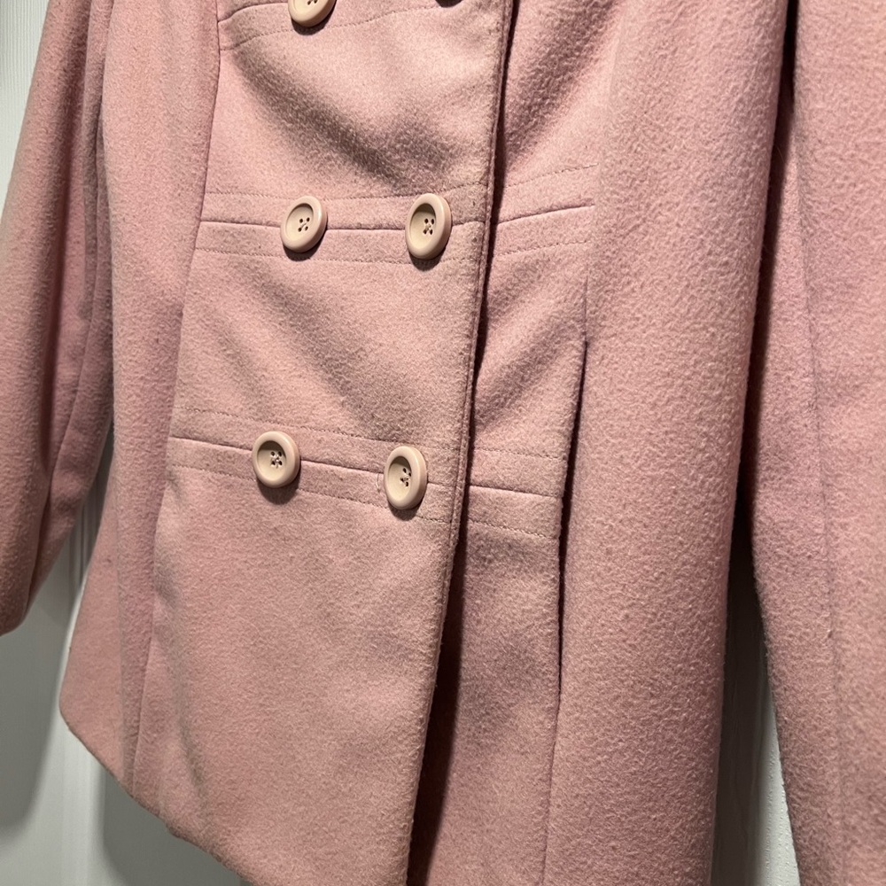 GAP Women’s Pink Pea Coat, Size small - Picture 5 of 11
